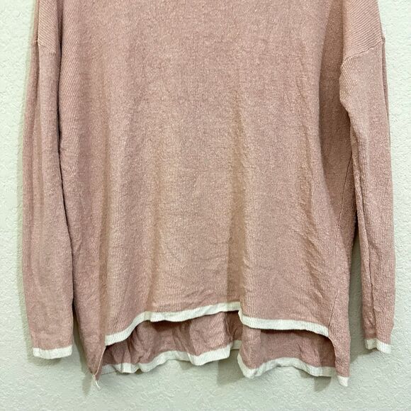 EILEEN FISHER Linen Crepe Crew Neck Box Top Sweater in Sugar Plum Classic - Picture 5 of 8
